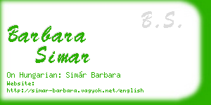 barbara simar business card